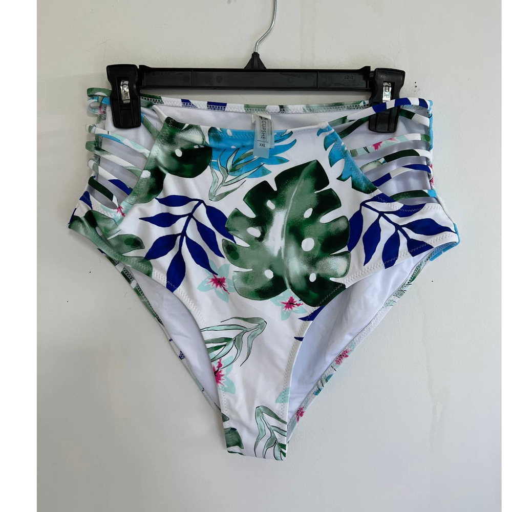 Cupshe high waisted cut out swim bottoms